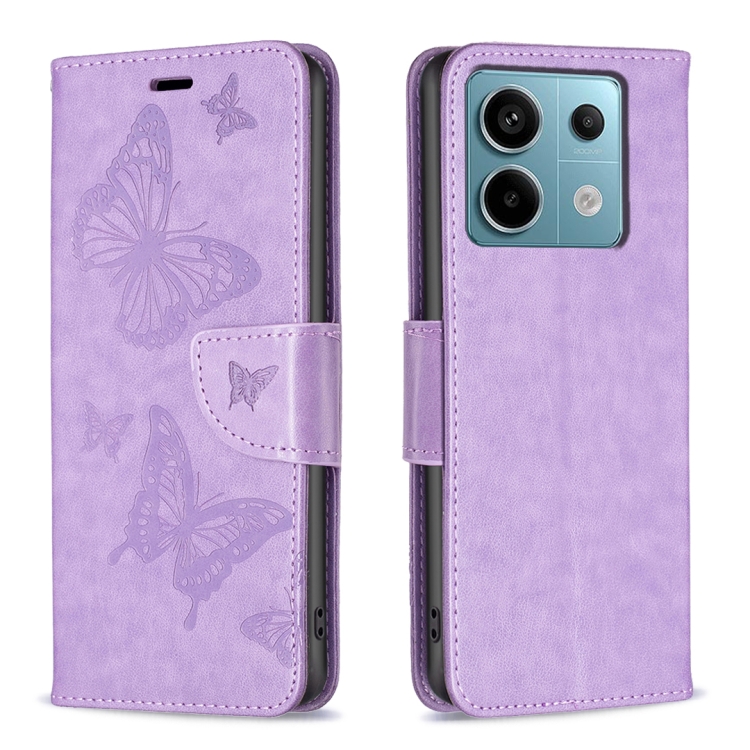 BUTTERFLY Peňaženkové puzdro pre Xiaomi Redmi Note 13 Pro 5G - fialové