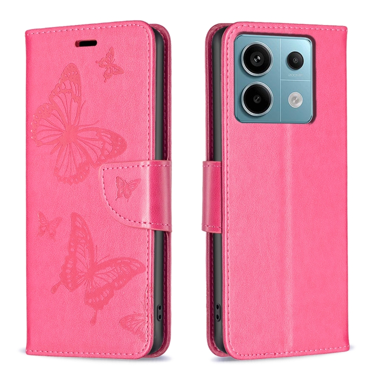 BUTTERFLY Peňaženkové puzdro pre Xiaomi Redmi Note 13 Pro 5G - ružové