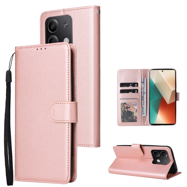 SKLO + PUZDRO 2v1 pre Xiaomi Redmi Note 13 5G - Knižkové puzdro SOLID ružové