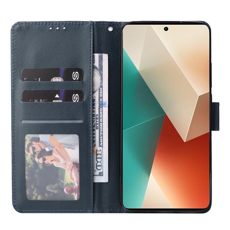 SOLID Peňaženkové puzdro pre Xiaomi Redmi Note 13 5G - modré