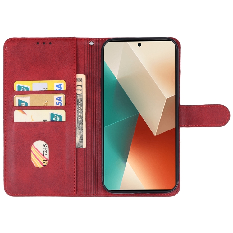 SKLO + PUZDRO 2v1 pre Xiaomi Redmi Note 13 - Knižkové puzdro SOLID červené