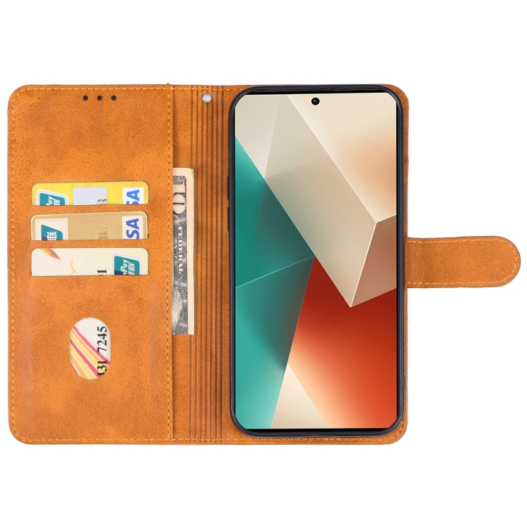 SKLO + PUZDRO 2v1 pre Xiaomi Redmi Note 13 - Knižkové puzdro SOLID hnedé