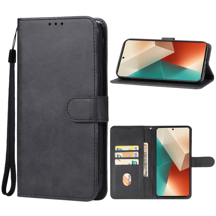 SKLO + PUZDRO 2v1 pre Xiaomi Redmi Note 13 - Knižkové puzdro SOLID čierne