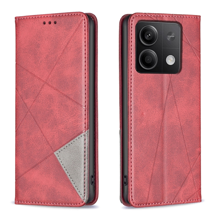 SKLO + PUZDRO 2v1 pre Xiaomi Redmi Note 13 - Knižkové puzdro TEXTURE červené