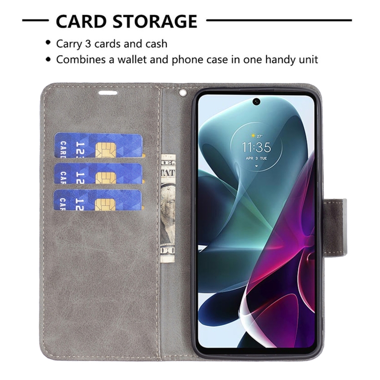 Knižkové puzdro pre Motorola Moto G200 5G - Solid sivé