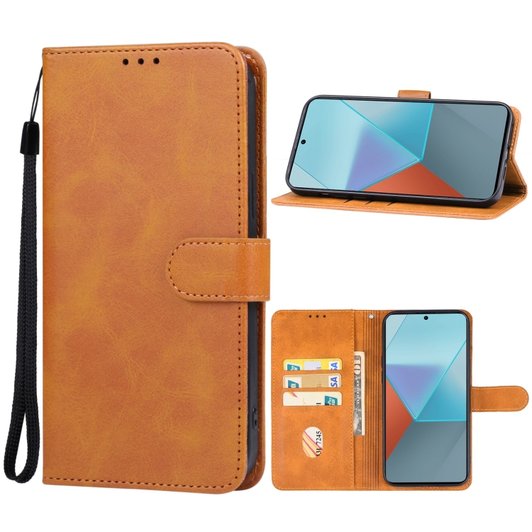 SKLO + PUZDRO 2v1 pre Xiaomi Redmi Note 13 Pro - Knižkové puzdro SOLID hnedé