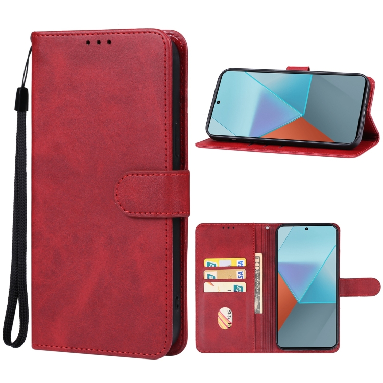 SOLID Peňaženkové puzdro pre Xiaomi Redmi Note 13 Pro - červené
