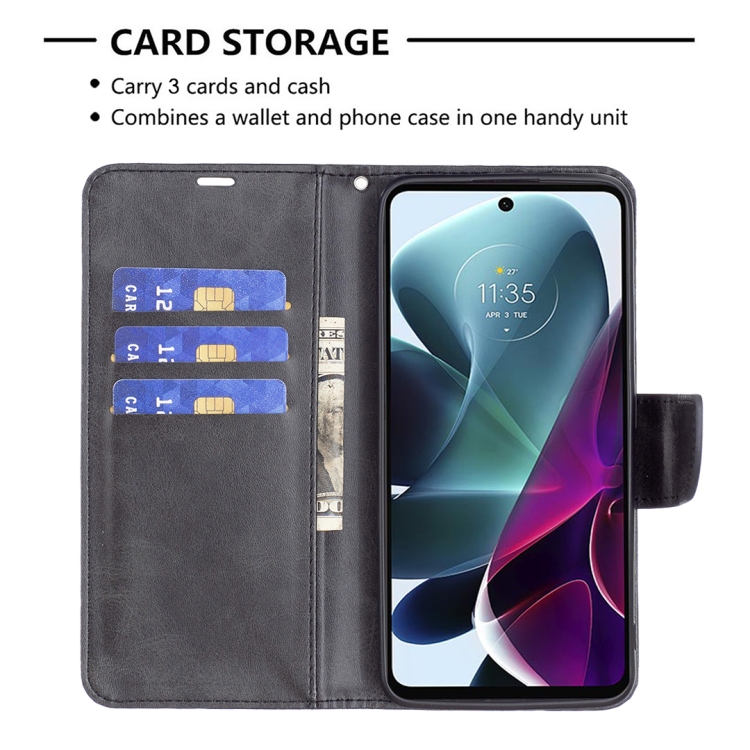 Knižkové puzdro pre Motorola Moto G200 5G - Solid čierne