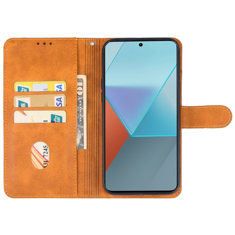 SOLID Peňaženkové puzdro pre Xiaomi Redmi Note 13 Pro - hnedé