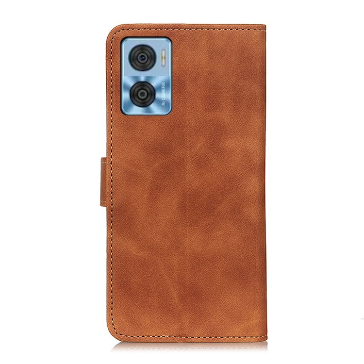 9D SKLO + PUZDRO 2v1 pre Motorola Moto E22 / E22i - Knižkové KHAZNEH hnedé
