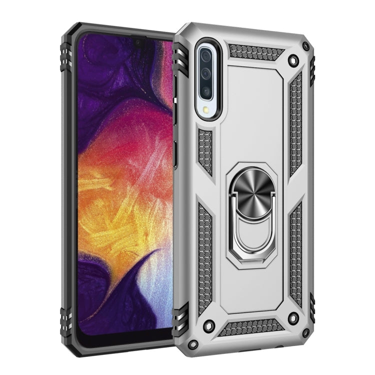 RING ARMOR Tvrdený kryt pre Samsung Galaxy A50 - sivý