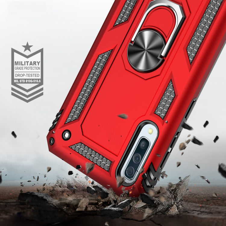 RING ARMOR Tvrdený kryt pre Samsung Galaxy A50 - zlatý