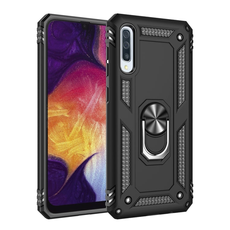 RING ARMOR Tvrdený kryt pre Samsung Galaxy A50 - čierny
