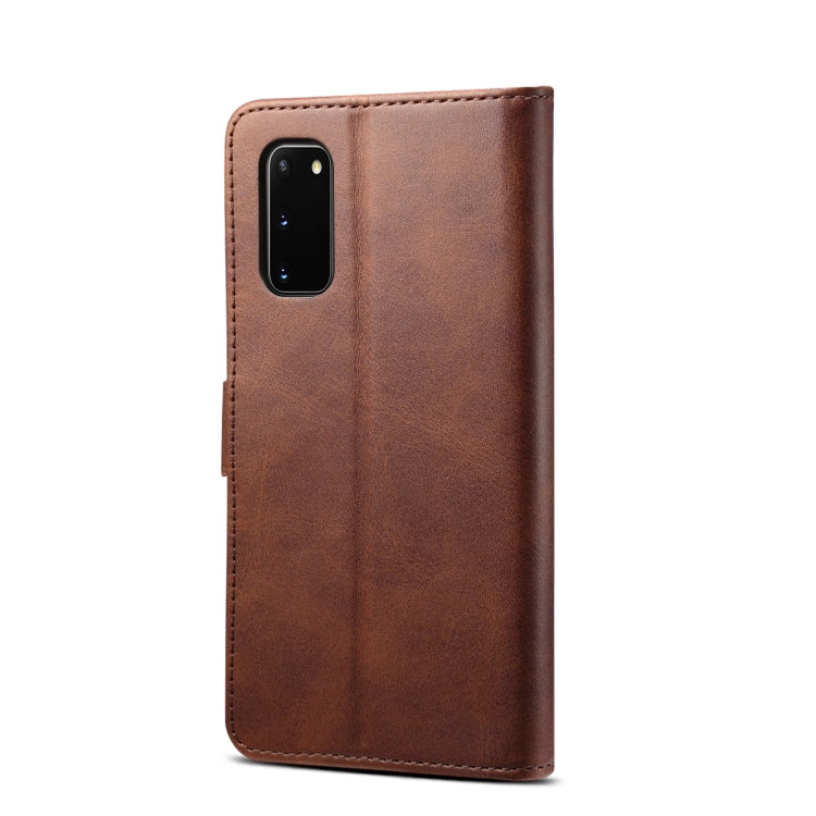 GUSSIM Knižkové puzdro pre Samsung Galaxy A51 - tmavo hnedé