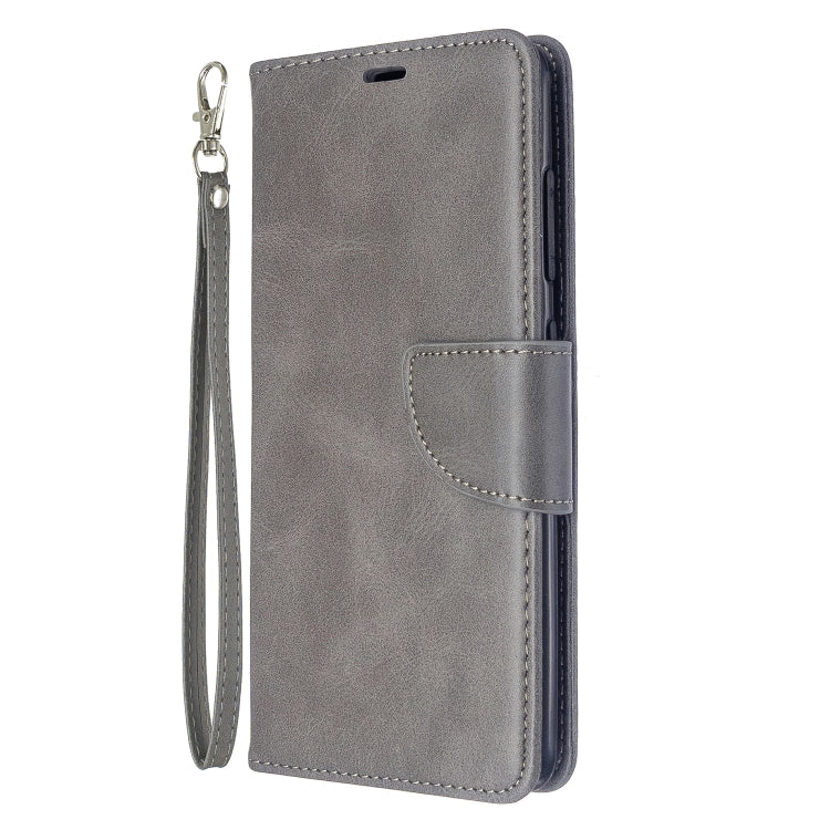LAMBSKIN Knižkové puzdro pre Samsung Galaxy A51 - sivé