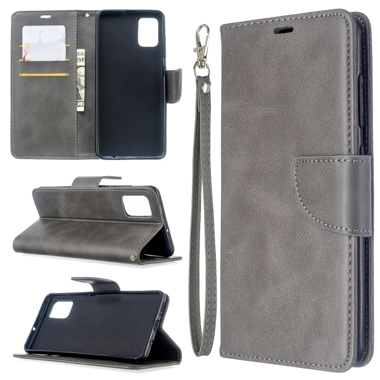 LAMBSKIN Knižkové puzdro pre Samsung Galaxy A51 - sivé