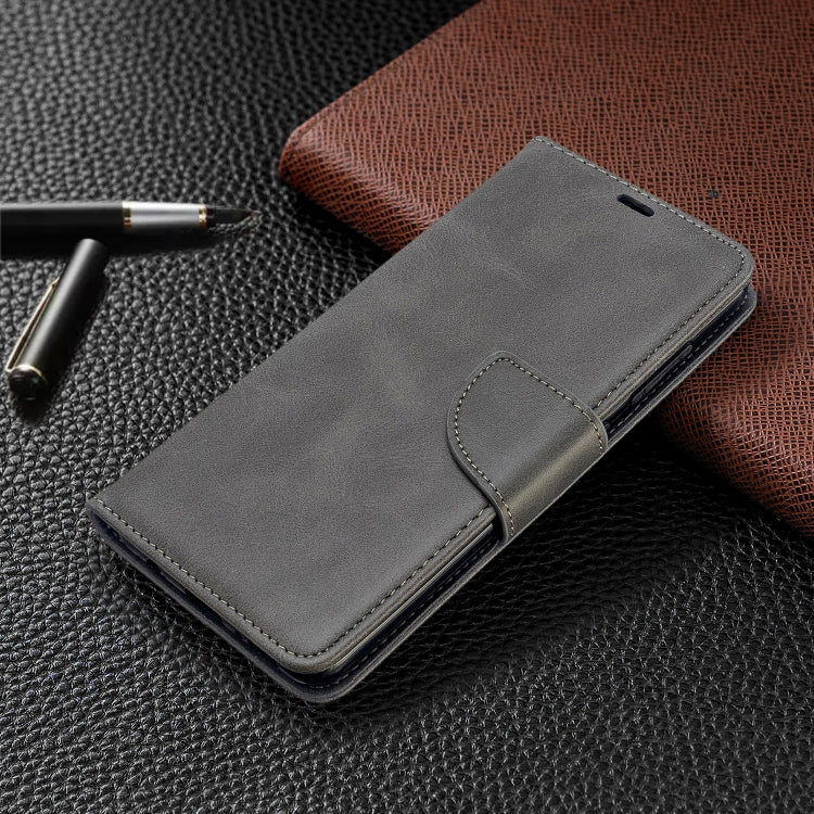 LAMBSKIN Knižkové puzdro pre Samsung Galaxy A51 - sivé