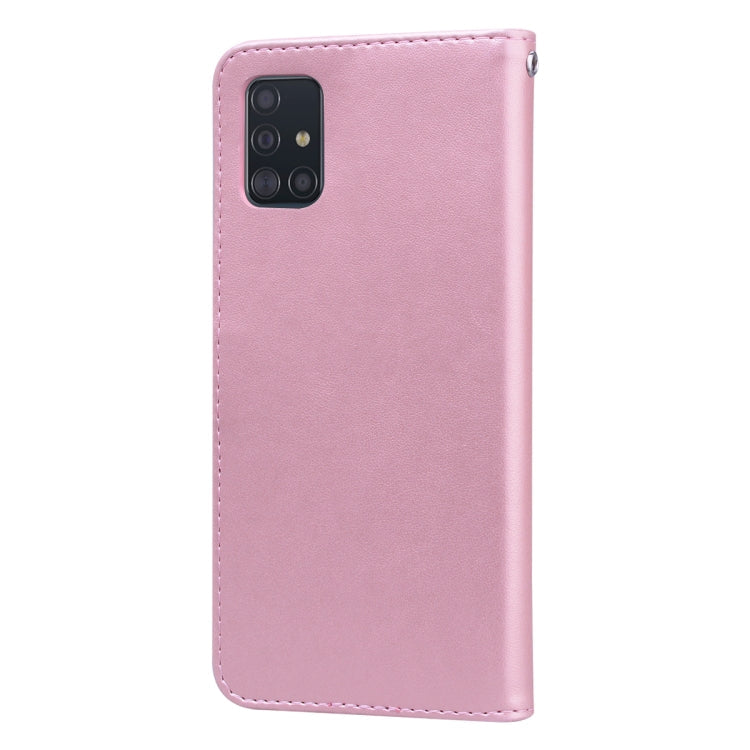 ROSE Knižkové puzdro pre Samsung Galaxy A51 - ružové