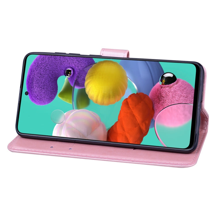 ROSE Knižkové puzdro pre Samsung Galaxy A51 - ružové