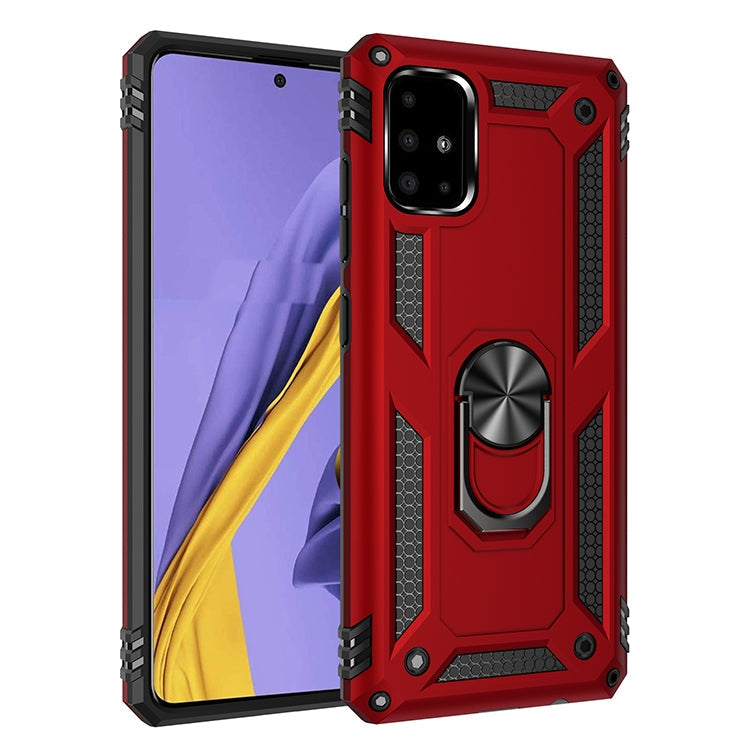 RING ARMOR Tvrdený kryt pre Samsung Galaxy A51 - červený