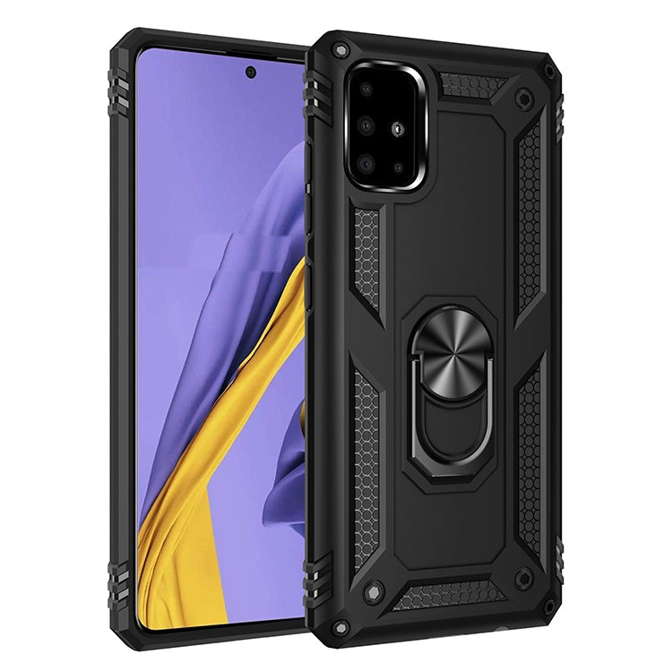RING ARMOR Tvrdený kryt pre Samsung Galaxy A51 - čierny
