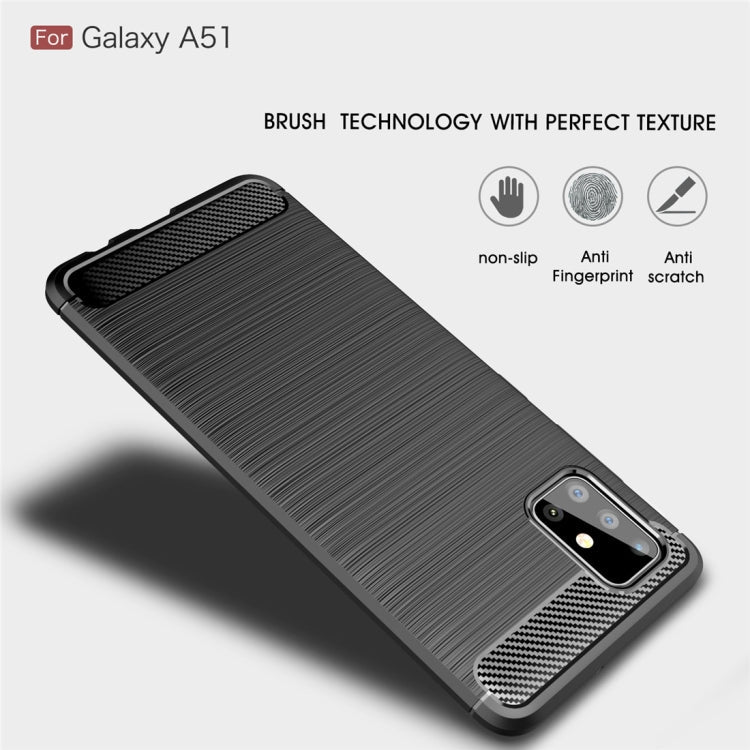 CARBON zadný obal pre Samsung Galaxy A51 - modrý