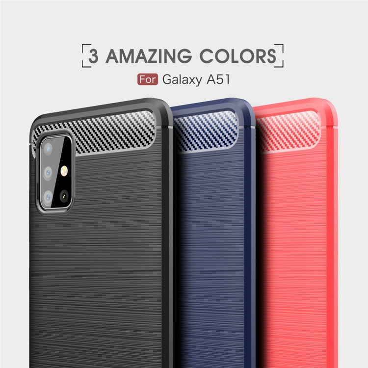 CARBON zadný obal pre Samsung Galaxy A51 - modrý