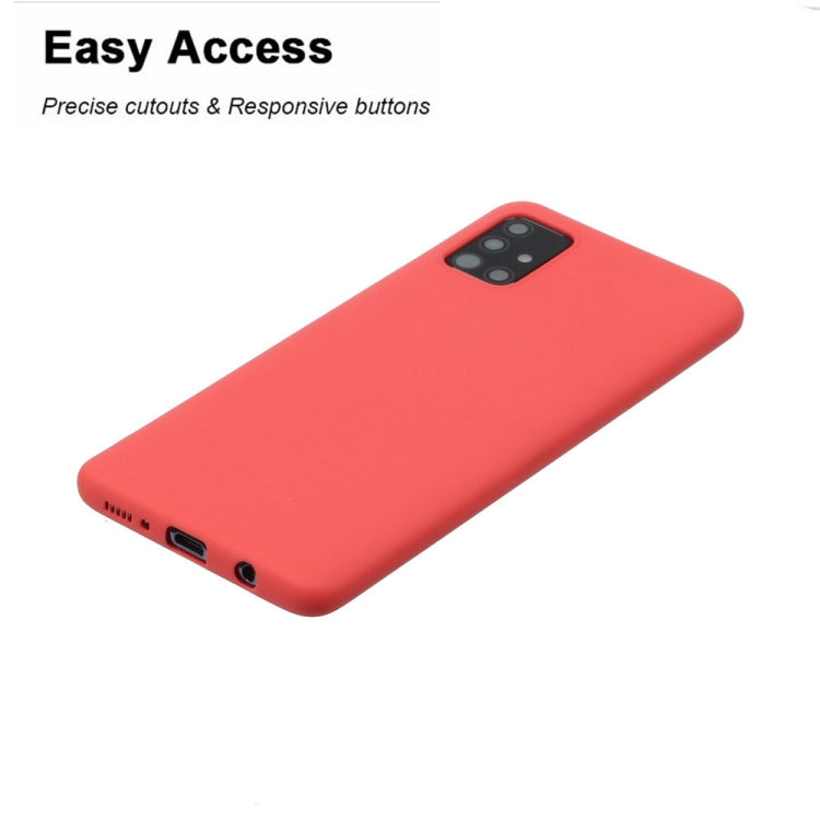 MATT Silikónový obal pre Samsung Galaxy A51 - červený