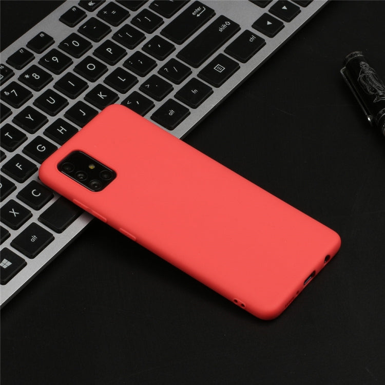 MATT Silikónový obal pre Samsung Galaxy A51 - červený