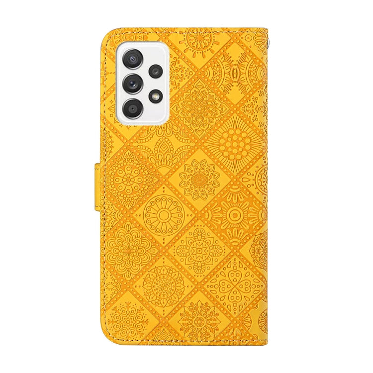 FLOWER Knižkové puzdro pre Samsung Galaxy A52 / A52s / A52 5G - žlté