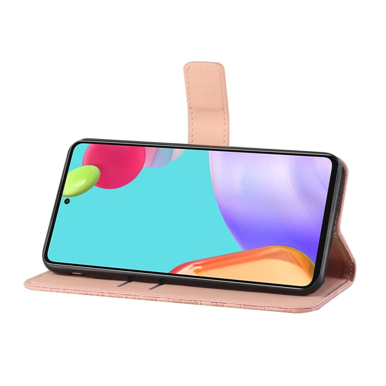 FLOWER Knižkové puzdro pre Samsung Galaxy A52 / A52s / A52 5G - ružové