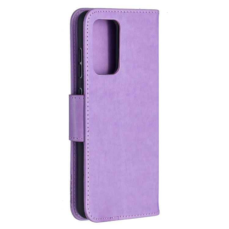 BUTTERFLY Knižkové puzdro pre Samsung Galaxy A52 / A52s / A52 5G - fialové