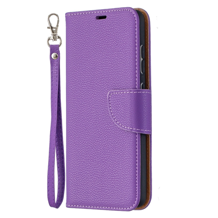 LAMBSKIN Knižkové puzdro pre Samsung Galaxy A52 / A52s / A52 5G - fialové