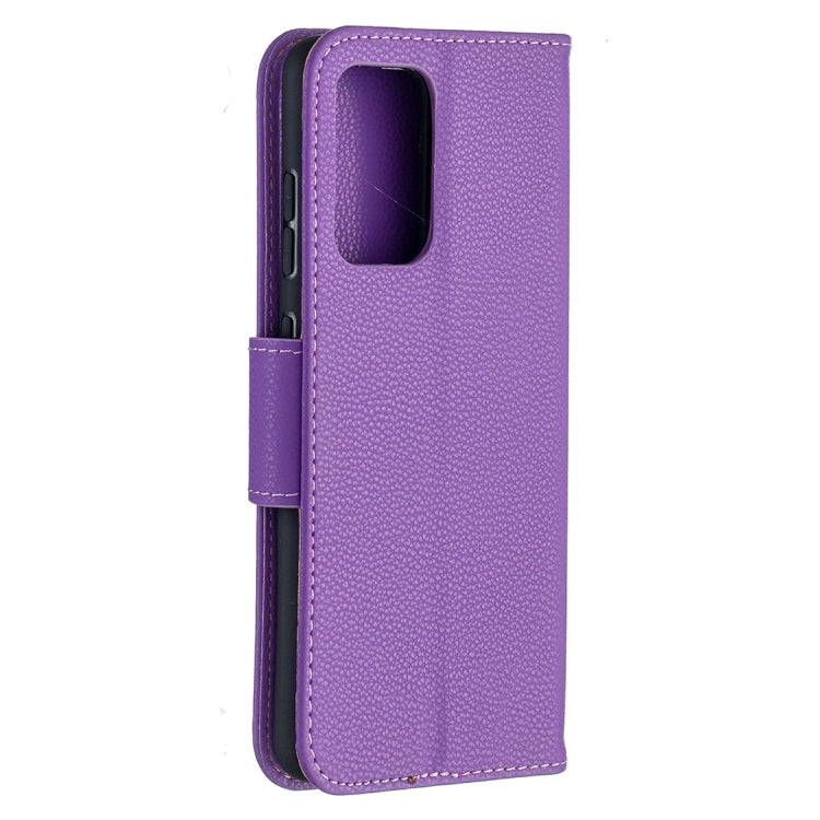 LAMBSKIN Knižkové puzdro pre Samsung Galaxy A52 / A52s / A52 5G - fialové