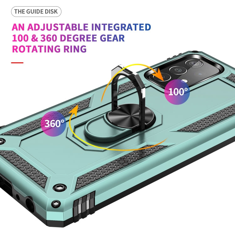 RING ARMOR Tvrdený kryt pre Samsung Galaxy A52 / A52s / A52 5G - zelený