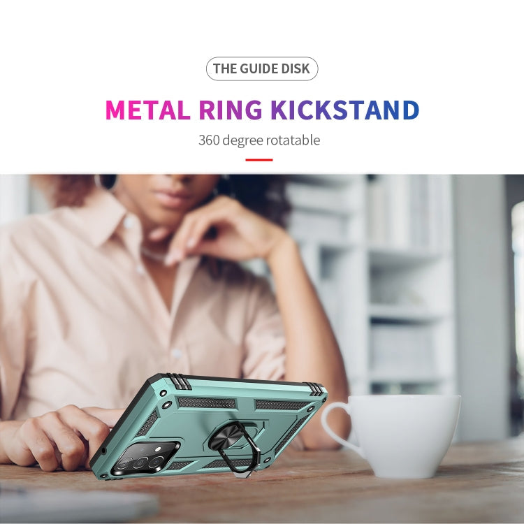 RING ARMOR Tvrdený kryt pre Samsung Galaxy A52 / A52s / A52 5G - zelený