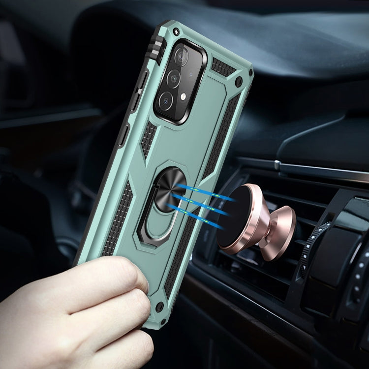 RING ARMOR Tvrdený kryt pre Samsung Galaxy A52 / A52s / A52 5G - zelený