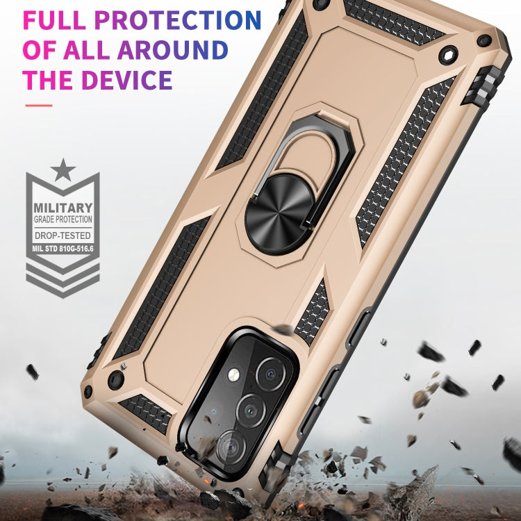 RING ARMOR Tvrdený kryt pre Samsung Galaxy A52 / A52s / A52 5G - zlatý