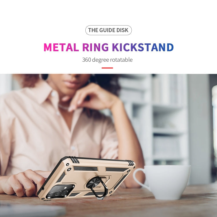 RING ARMOR Tvrdený kryt pre Samsung Galaxy A52 / A52s / A52 5G - zlatý