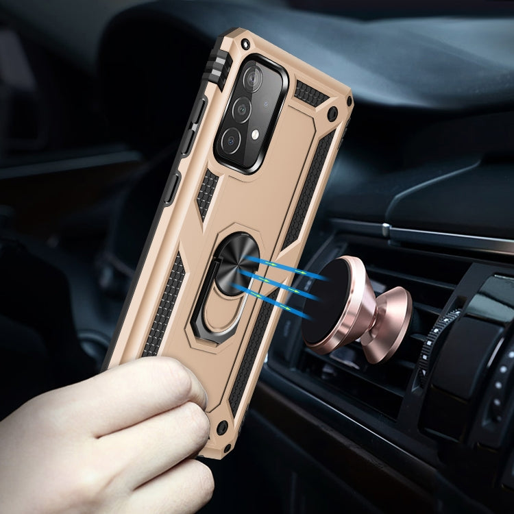 RING ARMOR Tvrdený kryt pre Samsung Galaxy A52 / A52s / A52 5G - zlatý