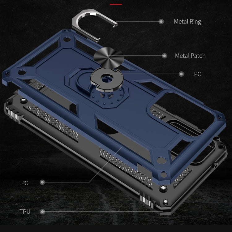 RING ARMOR Tvrdený kryt pre Samsung Galaxy A52 / A52s / A52 5G - modrý