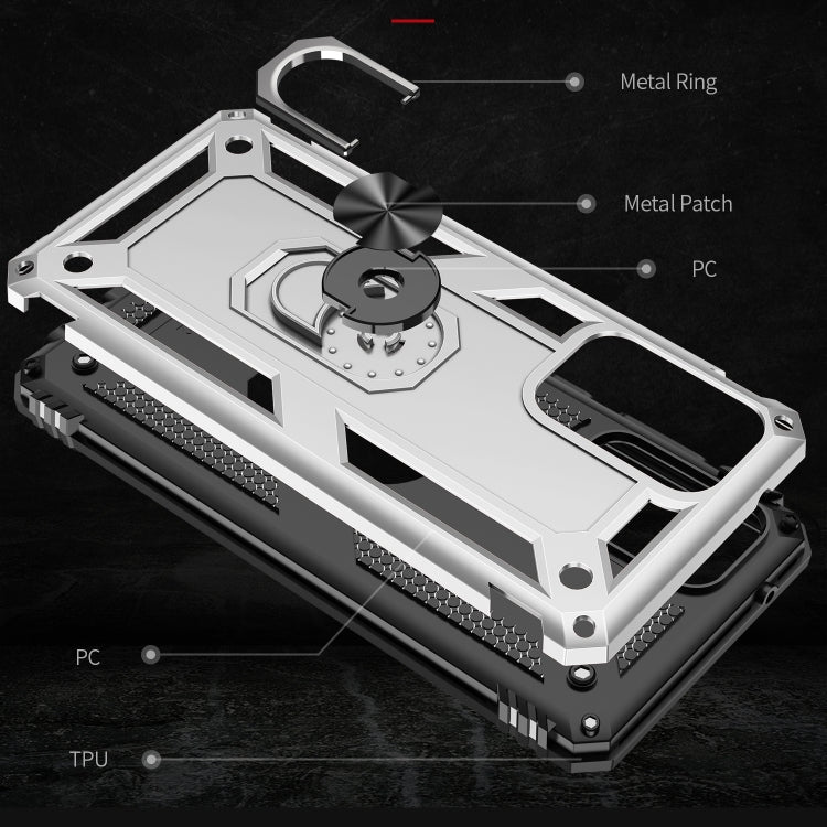 RING ARMOR Tvrdený kryt pre Samsung Galaxy A52 / A52s / A52 5G - sivý