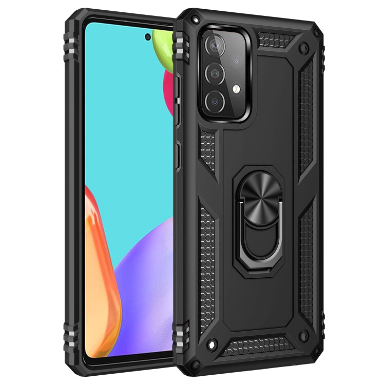 RING ARMOR Tvrdený kryt pre Samsung Galaxy A52 / A52s / A52 5G - čierny