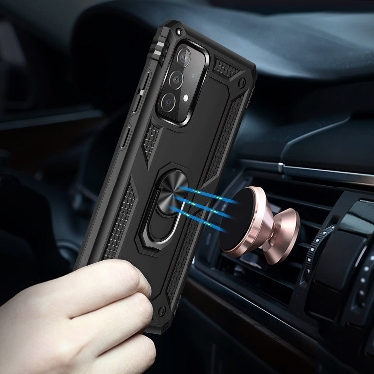 RING ARMOR Tvrdený kryt pre Samsung Galaxy A52 / A52s / A52 5G - čierny