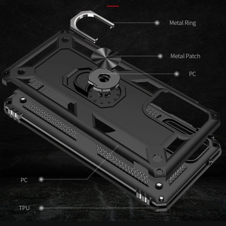 RING ARMOR Tvrdený kryt pre Samsung Galaxy A52 / A52s / A52 5G - čierny