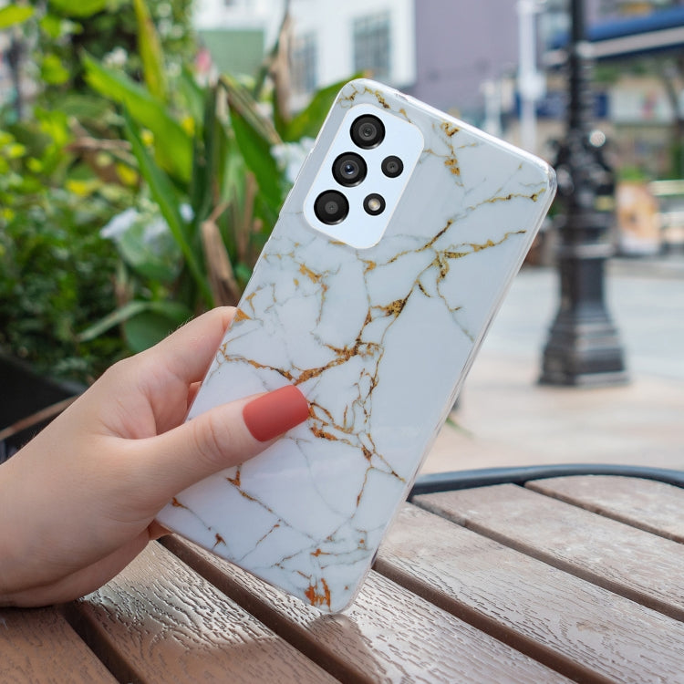 MARBLE Zadný kryt pre Samsung Galaxy A53 5G - biely
