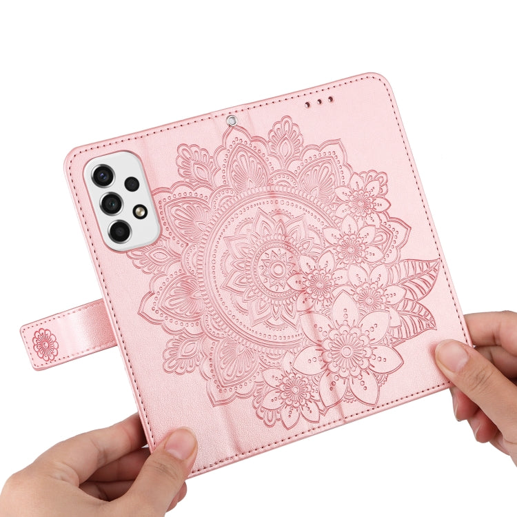 MANDALA Knižkové puzdro pre Samsung Galaxy A53 5G - ružové