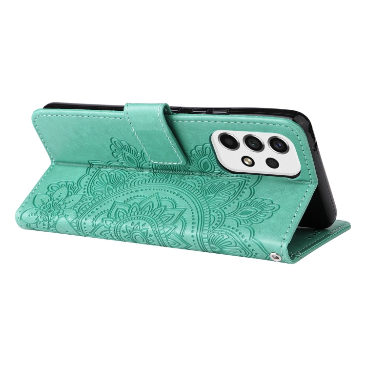 MANDALA Knižkové puzdro pre Samsung Galaxy A53 5G - zelené