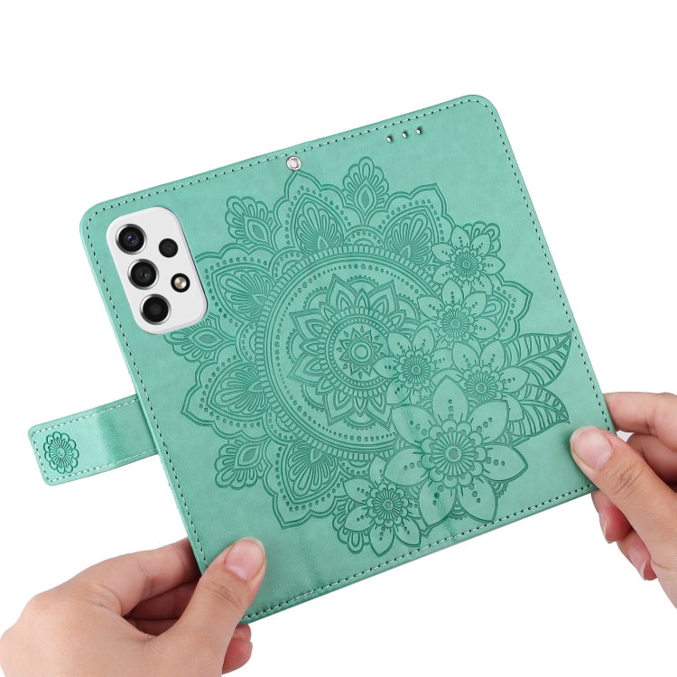 MANDALA Knižkové puzdro pre Samsung Galaxy A53 5G - zelené