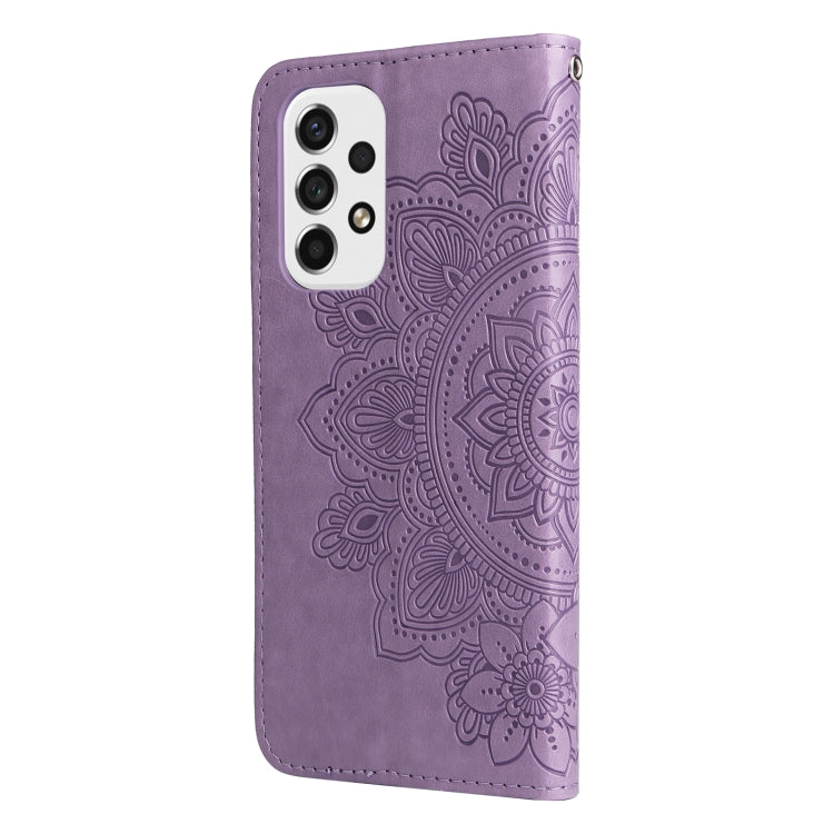 MANDALA Knižkové puzdro pre Samsung Galaxy A53 5G - fialové